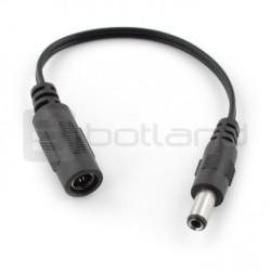 Przedłużacz gniazdo DC 5,5/2,5mm - wtyk DC 2,5/5,5mm