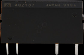 AQZ107 MOSFET-Fotorel, DC, 2,5kV, 200V, 1,3A, SIP4
