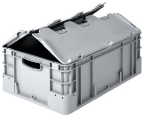 Alpha Paletten & Boxen 1658139 Pojemnik do sztaplowania nadaje się na żywność (D x S x W) 400 x 300 x 120 mm czerwony 1