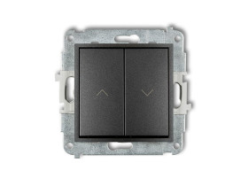 MINI Wyłącznik żaluzjowy zwierny przycisk grafitowy 11MWP-8 KARLIK