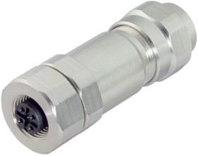 Jack, M12, 12 pole, solder connection, screw locking, straight, 99 1492 992 12