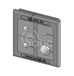 Przepust kablowy dzielony KEL-QTA B4 A, na 4 moduły QT małe, 43660