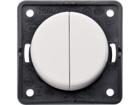 Integro Wyłącznik wieloklawiszowy seryjny biały połysk 9365509 HAGER