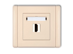 FLEXI Gniazdo HDMI 2.0 pojedyncze beżowy 1FHDMI-1 KARLIK