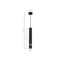 Lampa wisząca JOKER BLACK 1xGU10 MLP1413 Milagro