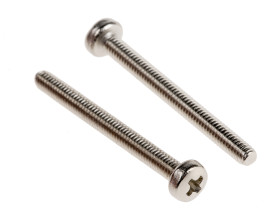 Śruby maszynowe M2.5 łeb z łbem walcowym soczewkowym Mosiądz długość 25.0mm skok 0.45mm