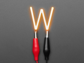 Adafruit Alphabet LED Filament - Warm White Letter "W"