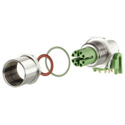 Metz Connect MMT471A315-0005 PCB Socket M12 8-Pin IP67 10-Gbit Ethernet