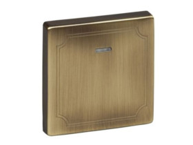 MERTEN Klawisz System D pojedynczy z okienkiem sygnalizacyjnym mosiądz antyk MTN438043 SCHNEIDER ELECTRIC