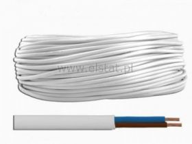 OMY kabel energetyczny 2x0.5mm 300V biały