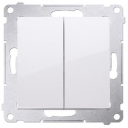 Łącznik świecznikowy podwójny SIMON 54 biały 10AX Kontakt Simon DW5.01/11