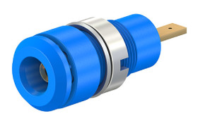 Gniazdo bananowe Żeński Wypustka typ Gniazdo bananowe Niebieski 10A Staubli rozmiar 2mm