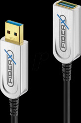 FX-I650-003 USB 3.1 fibre optic cable, FiberX, USB-A connector to socket, 3