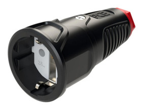 Gniazdo przenośne gumowe 16A 2P+Z 230V SCHUKO VDE IP20 TAURUS2 2510-sr