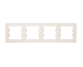 ASFORA Ramka poczwórna pozioma kremowa EPH5800423