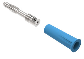 Adapter z wtykiem bananowym Męski Śruba Niebieski 36A Electro PJP rozmiar 4 mm