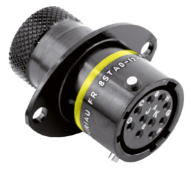 Złącze wielostykowe przemysłowe 10-pinowe, panelowe Gniazdo Souriau Sunbank by Eaton