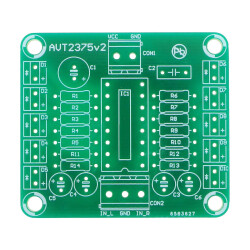 Wskaźnik wysterowania stereo 2×5 LED do audio - PCB do projektu AVT 2375