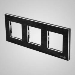 TouchMe Ramka potrójna aluminium czarna TM617B