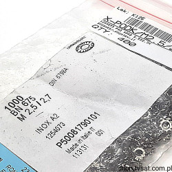 1254073 PAD M2.5/5.5X2.7X0.4/BN627 DIN6798A PAD BOSSARD