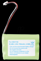 Cordless phone battery, NiMH, 3,6 V, 700 mAh