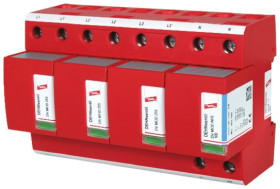 Ochronnik przeciwprzepięciowy modularny 255 V AC na szynę DIN Dehn Ogranicznik przepięć odgromowych 100kA