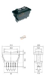 PRZEŁĄCZNIK KOŁYSKOWY AUTO 20A/12VDC SAZ ASW-01