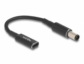 Delock Kabel do ładowania USB Złącze żeńskie USB-C®, Wtyczka DC 5,0 mm 0.15 m czarny 60032