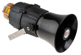 Zestaw sygnalizatorów akustycznych i lamp sygnalizacyjnych 24 V dc Pomarańczowy DC IP66 Montaż ścienny 116dB