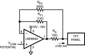 TFT-LCD Single, 16V, Rail-to-Rail High Output Operational Amplifier