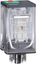 Relay, 2 Form C (NO/NC), 120 V (AC), 10 A, monostable, RUMC22F7
