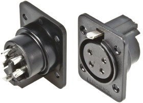 Złącze mikrofonowe Żeński 4-pinowe Montaż na panelu 20A