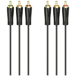 Hama 00205150 RCA AV Cable Black 3x RCA plug to 3x RCA plug 1.5 m