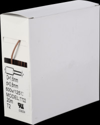 Heat-shrink tubing box, 20 m, brown, Ø1.6 mm