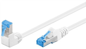 Cat 6Akabel Łączący 1X 90 Pod Kątem,S/Ftp (Pimf), Biały - Długość Kabla 0.25 M