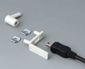 USB cover, PP, (W x H) 29.5 x 8.5 mm, white, A9320207