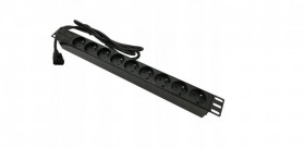 Listwa zasilająca 19 9x230V C14 bez wyłącznika LZ1U9GBW-KC14