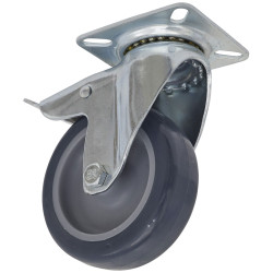 Sealey SCW275SPL Castor Wheel Swivel Plate with Total Lock &#xD8;75mm