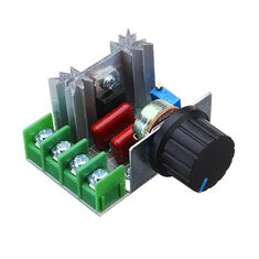 Regulator napięcia SCR 2000W z kontrolą prędkości, ściemniacz, termostat 220V, 90-220V AC, regulowane napięcie do pieca elektryc