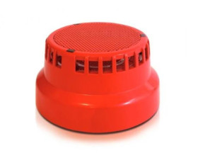 Konwencjonalny sygnalizator akustyczno-optycznytonowy, montaż 3m, światło/obudowa czerwone,POLON SAB-6102-3RR 79246