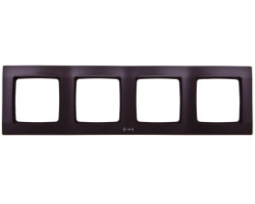 KARO Ramka poczwórna do łączników IP44 czekoladowy metalik RH-4S/40