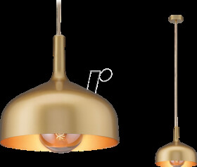 77066 Pendant fitting Embla II, max. 20 W, E27, gold