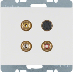 K.1 Gniazdo 3 x Cinch/S-Video śnieżnobiałe połysk 3315327009