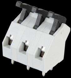 AST0470304 3-pin spring loaded terminal, 7.5-mm pin spacing, 45°