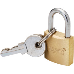 Draper 21725 Brass Cylinder Padlock, 20mm Manufacturers P/N - 21725