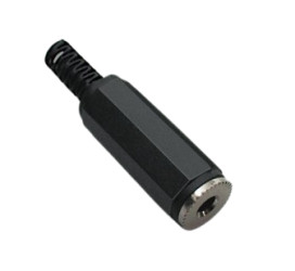 3.5 mm jack socket, 3 pole (stereo), solder connection, plastic, 1108003