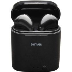 Denver 111191120168 In-ear headphones Bluetooth Black Charging case Stereo
