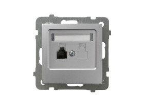 AS Gniazdo telefoniczne srebrne GPT-1G/m/18 OSPEL