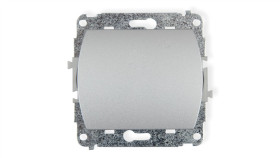 Trend Łącznik Jednobiegunowy Srebrny 5Wp-1