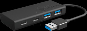 60493 USB 3.0 hub, 2x USB-A + 2x USB-C